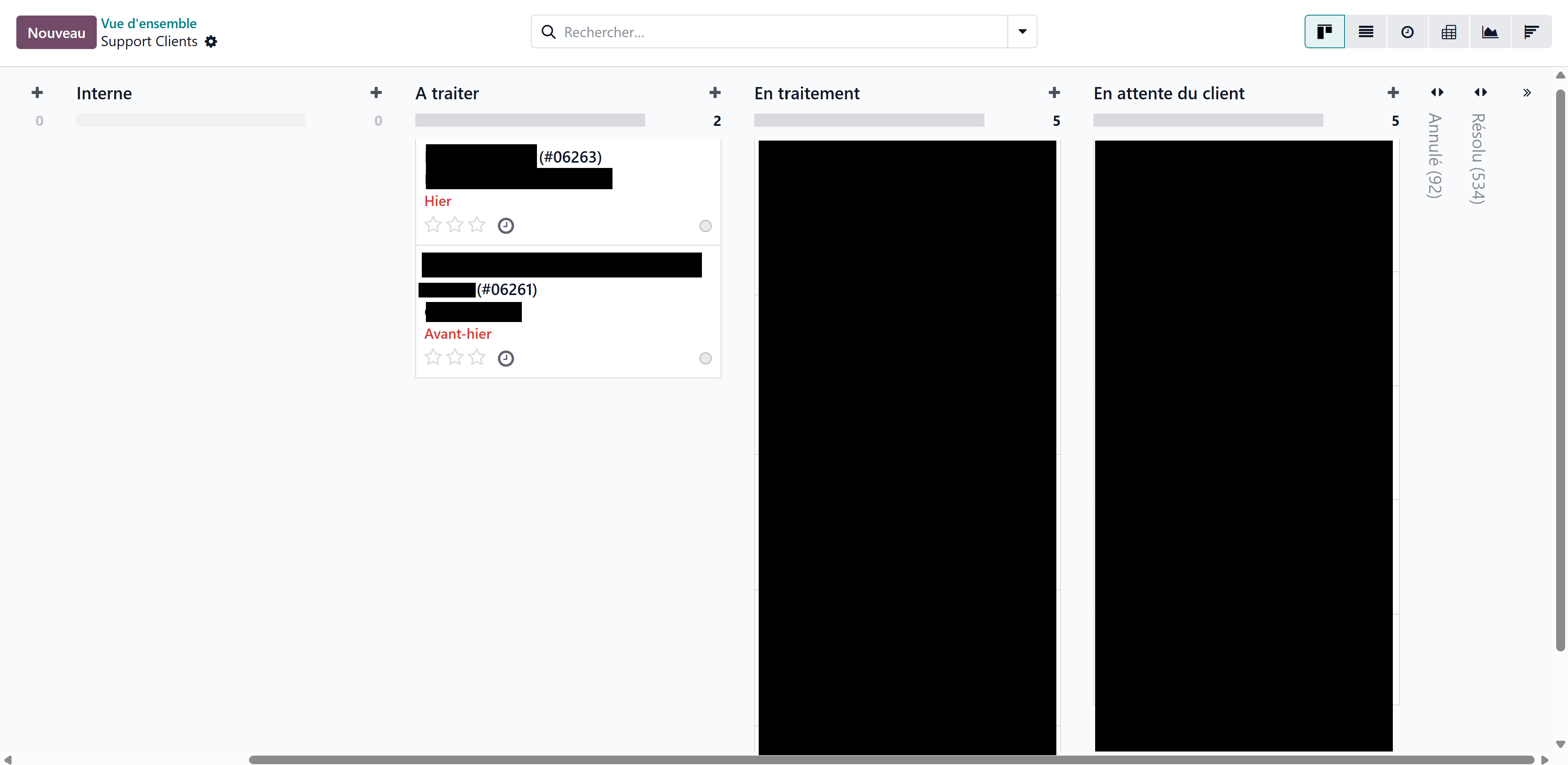 REAV ERP — after-sales: integrated ticketing linking each return to its order, serial and full device history
